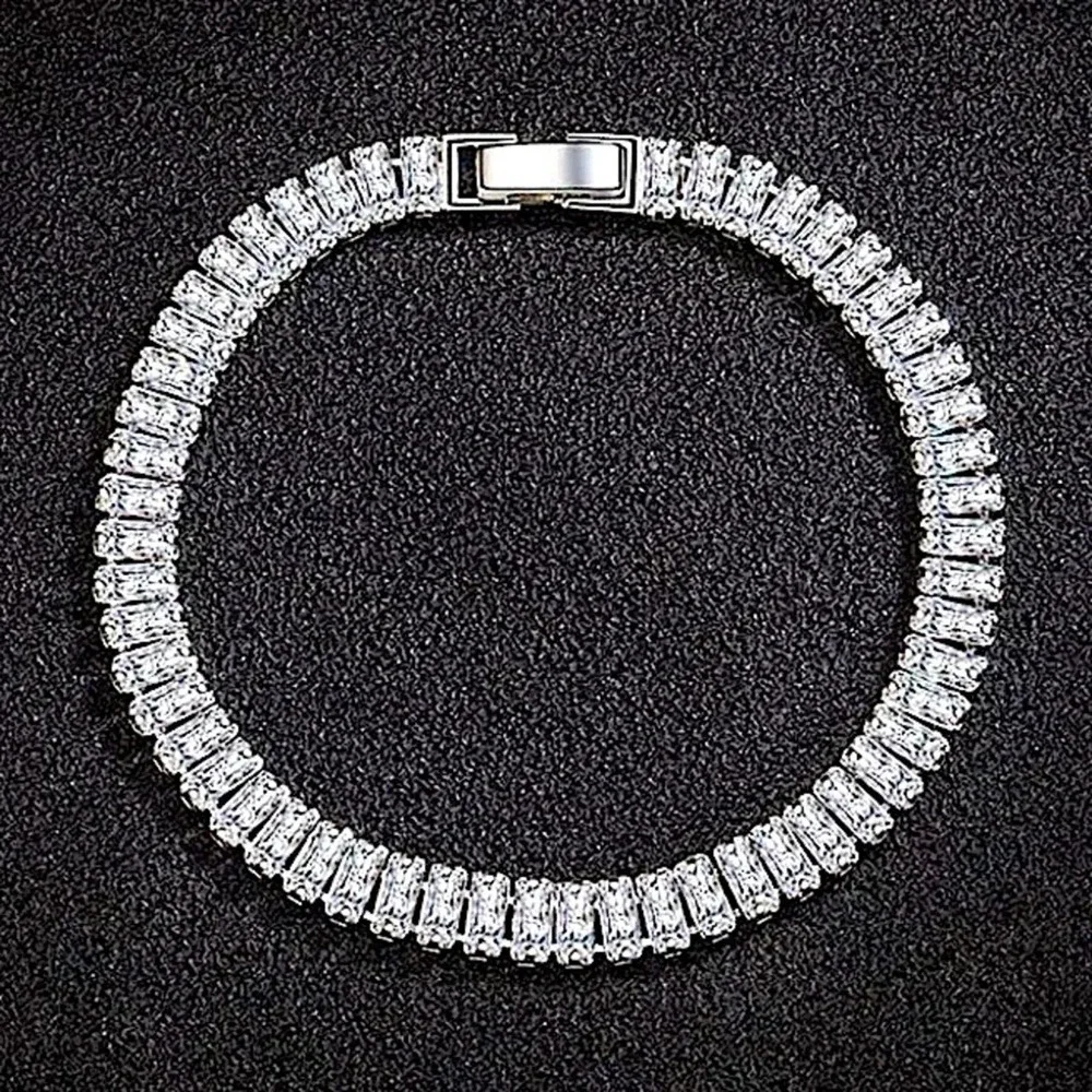 SILVER RHINESTONE ZIRCON BRACELET